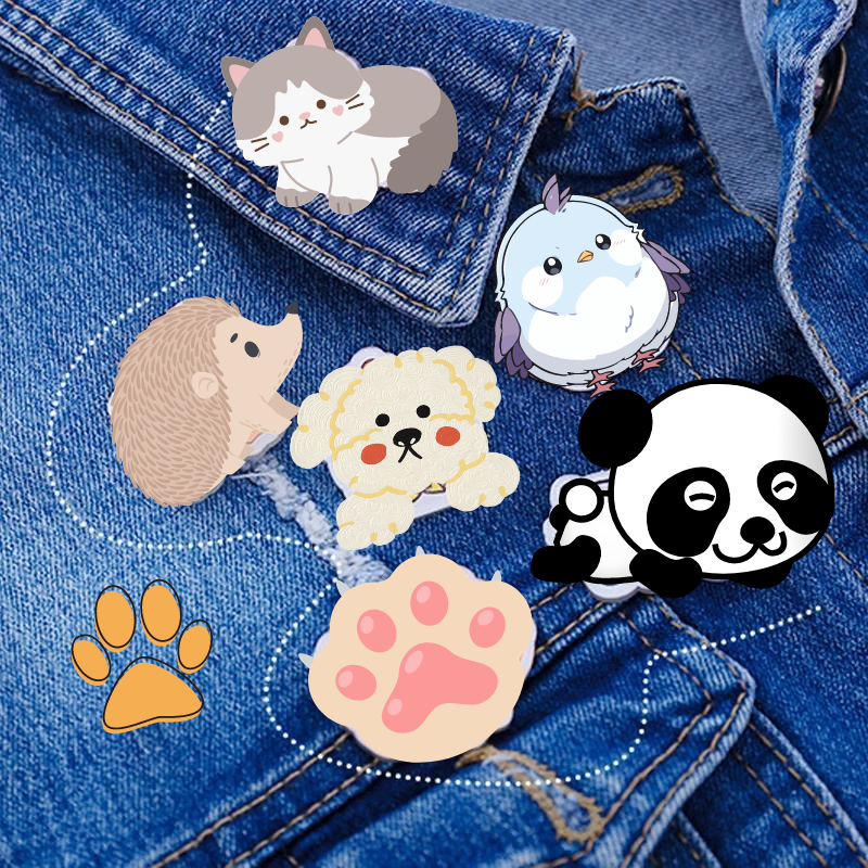 好きな写真や絵・オリジナルデザインのカスタムアクリルバッジ(3点セット)