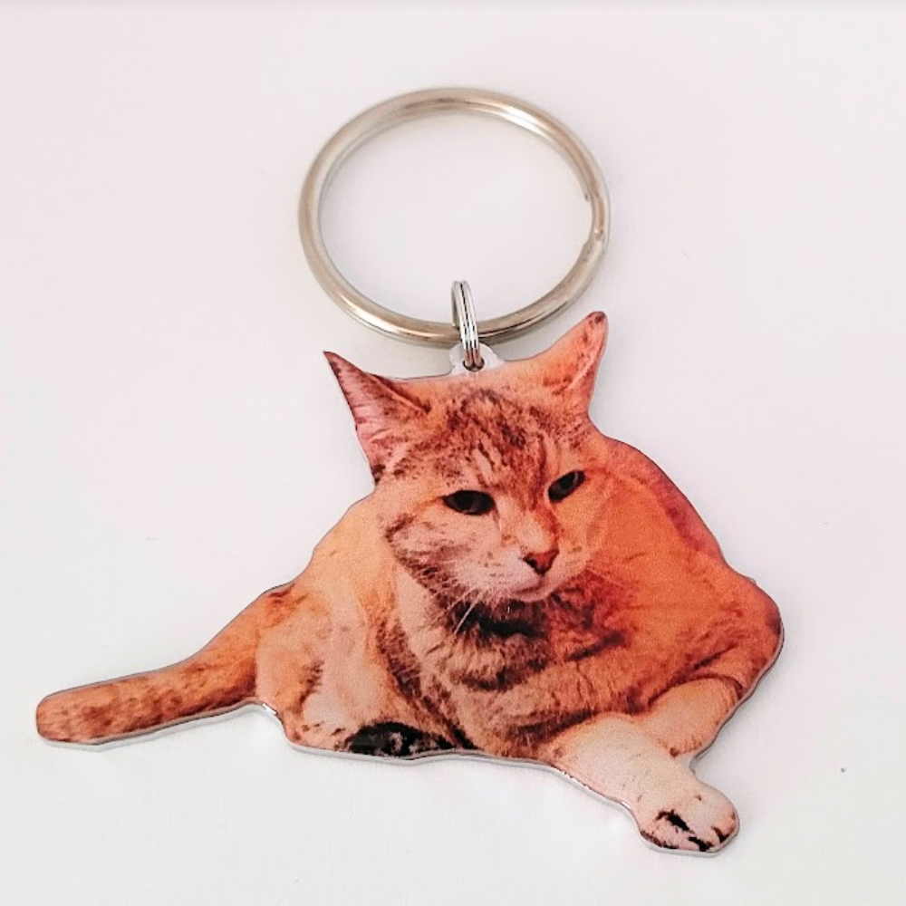 愛犬・愛猫・ペットの写真 名前刻印カスタムキーホルダー