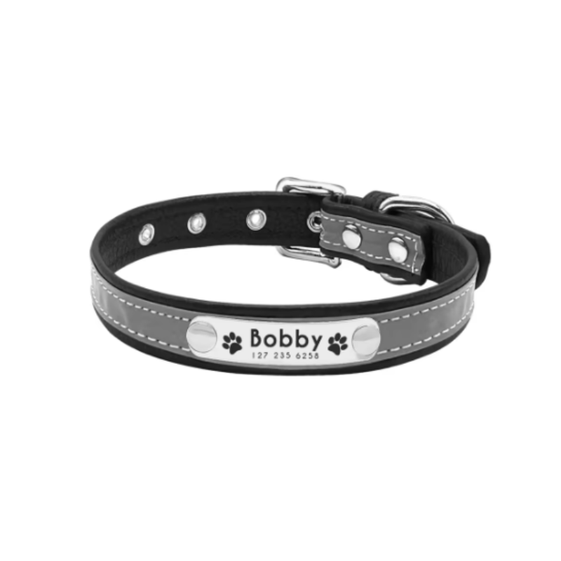 愛犬 愛猫のカスタム名前入れレザー首輪