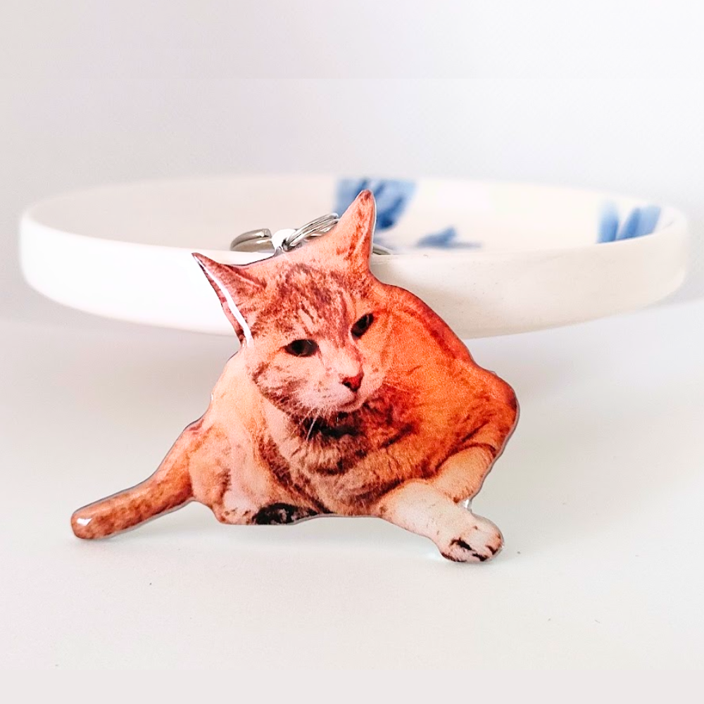 愛犬・愛猫・ペットの写真 名前刻印カスタムキーホルダー