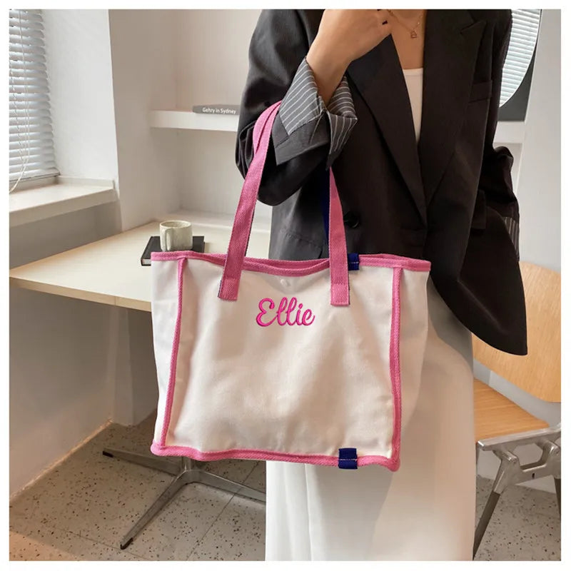 好きなメッセージの刺繍入れ カジュアルショルダーバック