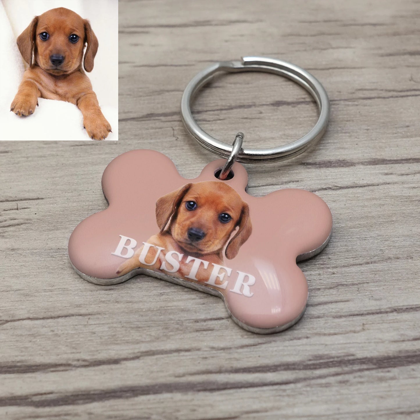 ボンタイプ 愛犬・愛猫・うちの子 カスタム ネームタグ キーホルダー