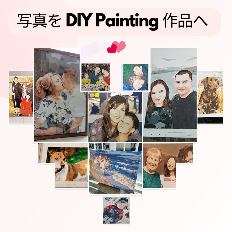 好きな写真 数字の塗り絵 肖像画セットの DIY絵(1)