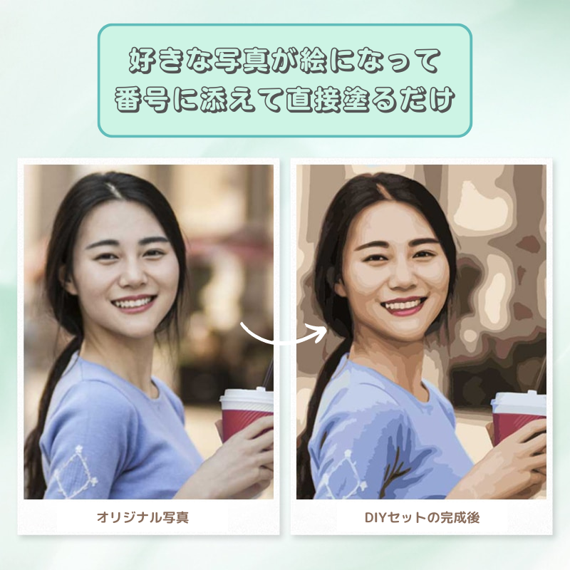 好きな写を 塗り絵にできる DIY絵セット(2)