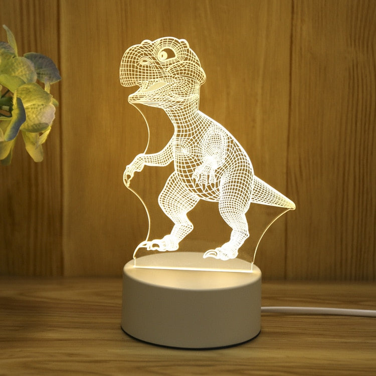 3DアクリルLEDナイトライト USB充電式装飾用常夜灯