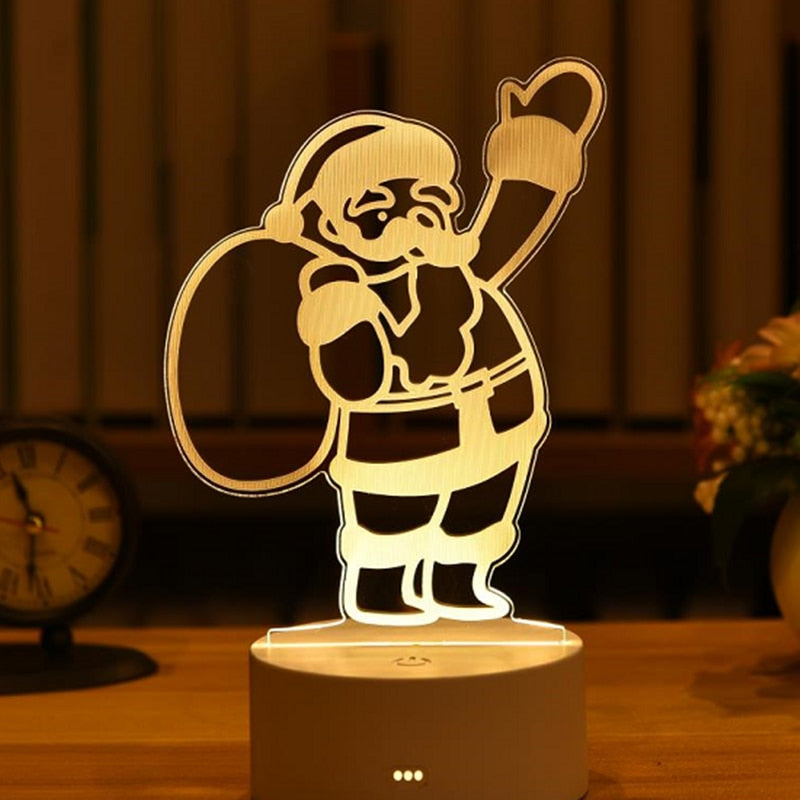 3DアクリルLEDナイトライト USB充電式装飾用常夜灯