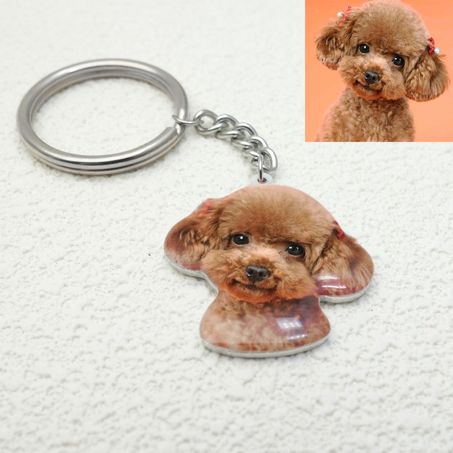 うちの子 写真 切り抜きフォトキーホルダー