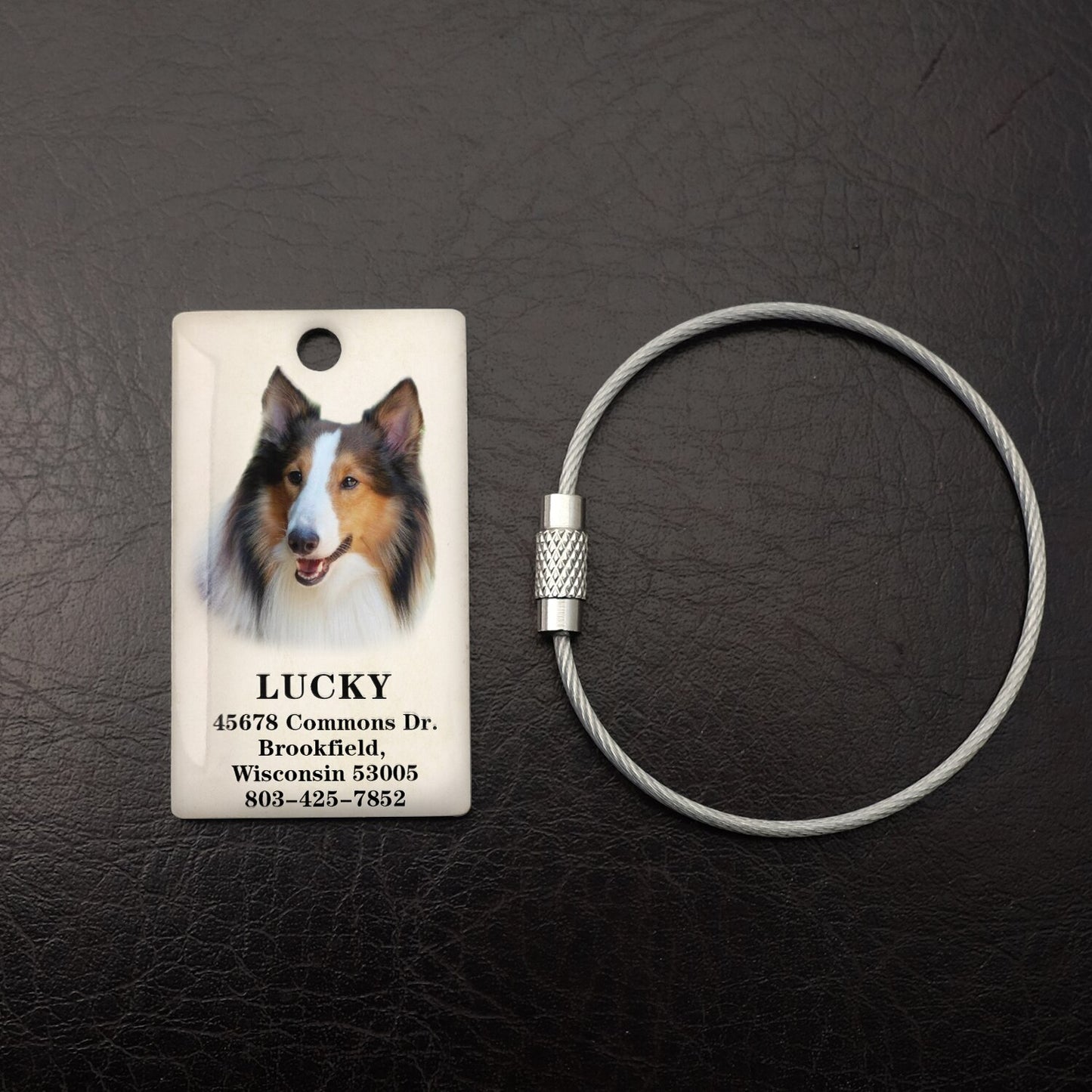 愛犬・愛猫・ペット 写真刻印 オリジナル金属荷物タグ