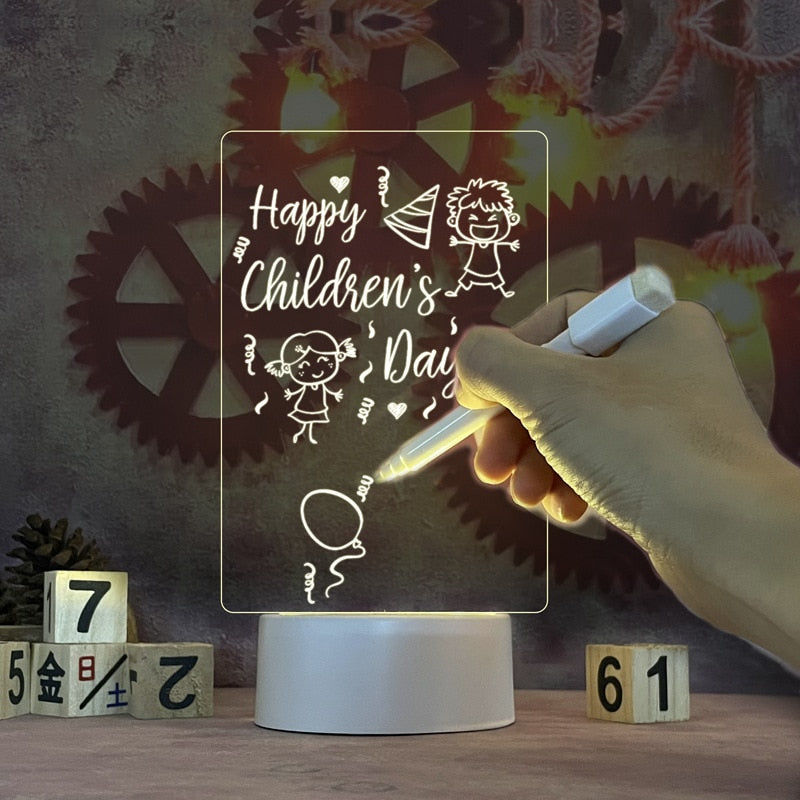 3DアクリルLEDナイトライト USB充電式装飾用常夜灯
