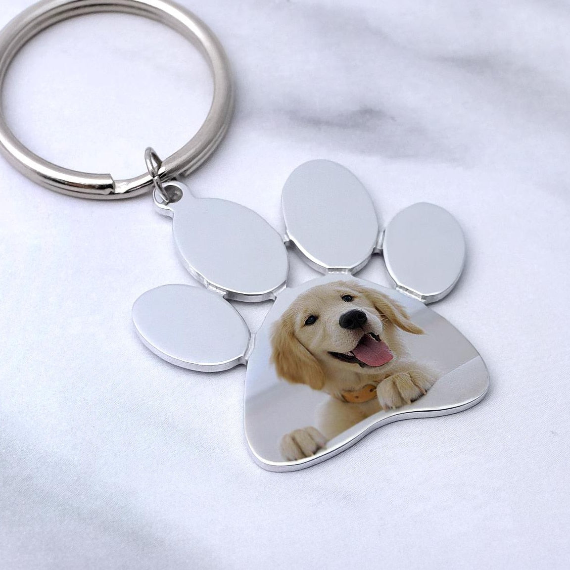 愛犬・愛猫・ペット写真切り抜きカスタム キーホルダー ハート&ラウンド型