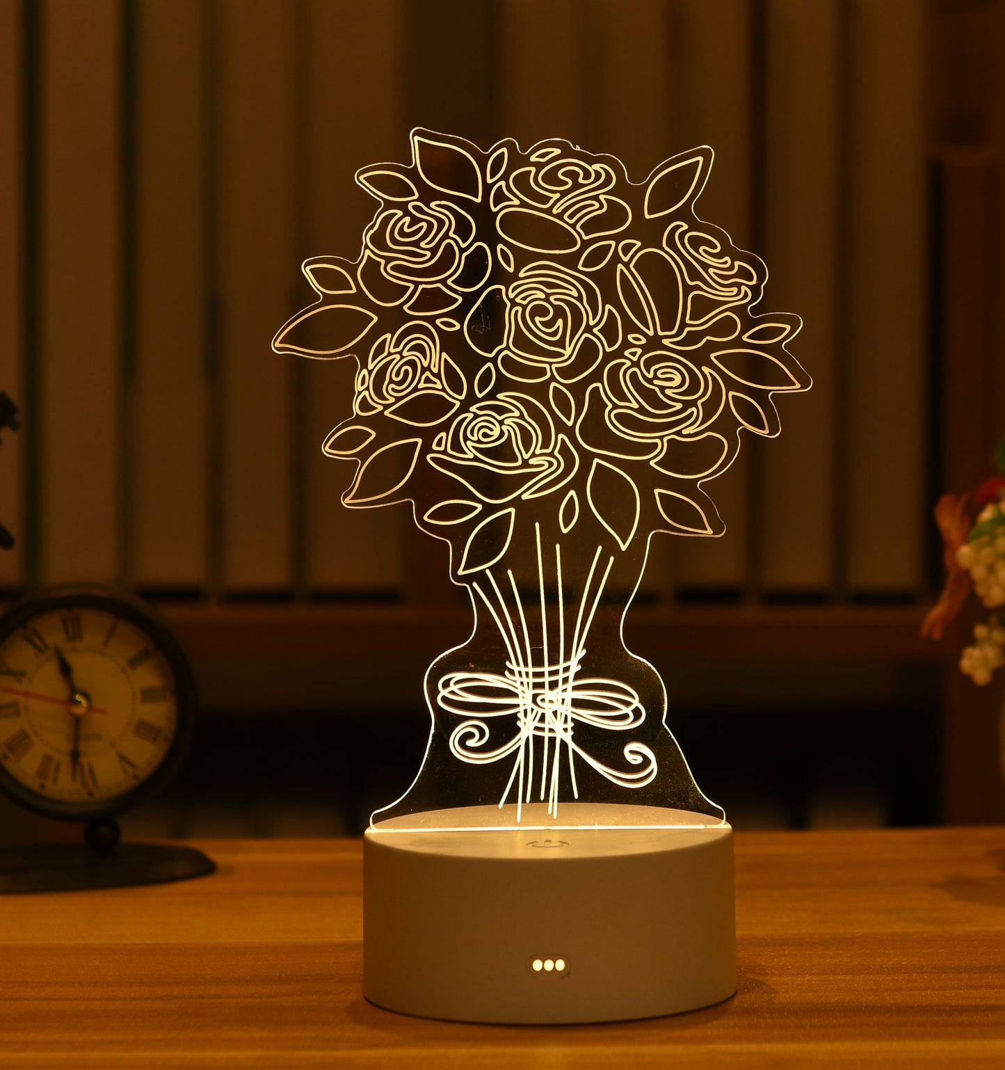 3DアクリルLEDナイトライト USB充電式装飾用常夜灯