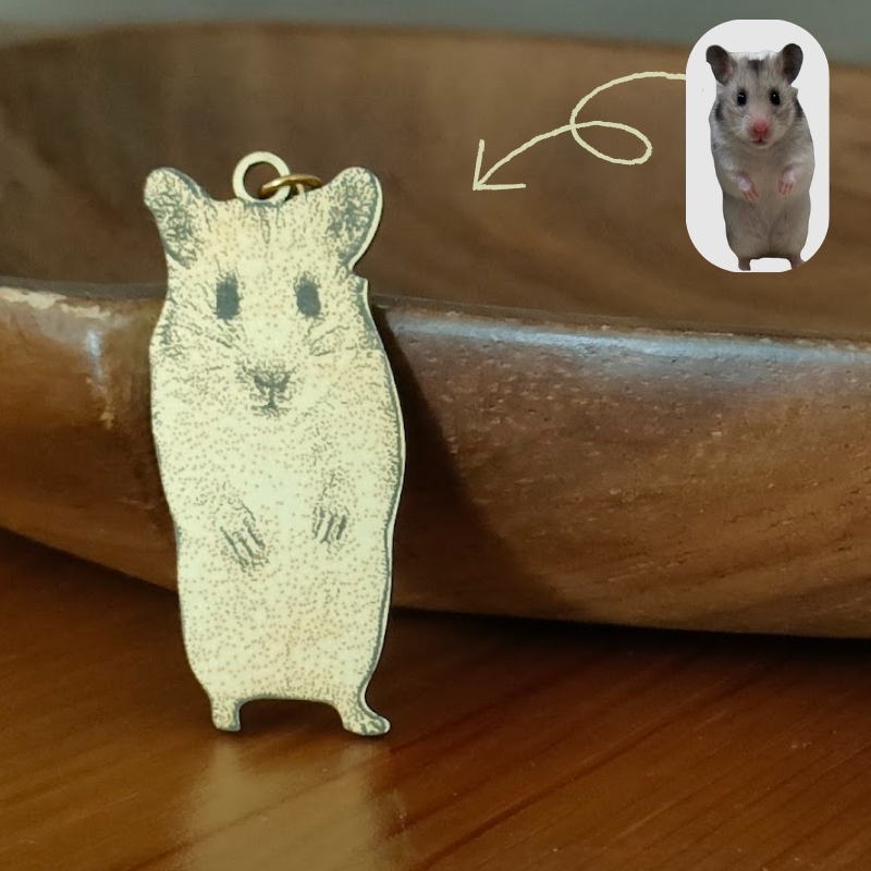 ペット写真切り抜きスタイル ペンダントキーホルダー