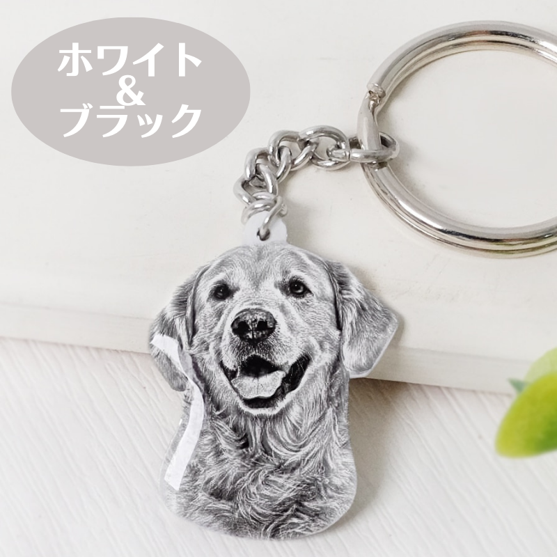 愛犬・愛猫・ペットの写真 名前刻印カスタムキーホルダー