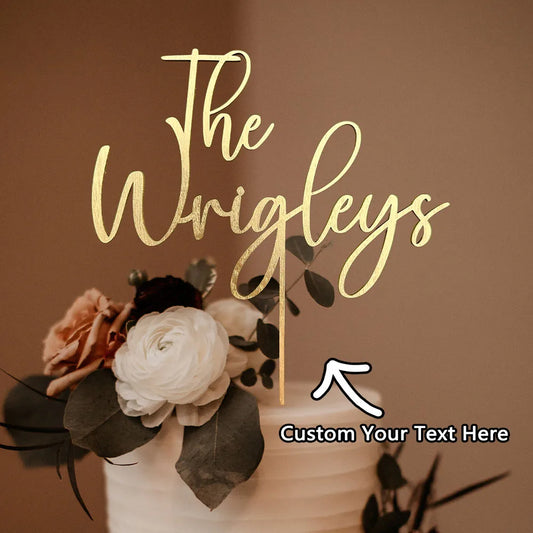 カスタムケーキトッパー｜名入れメタリック仕上げ