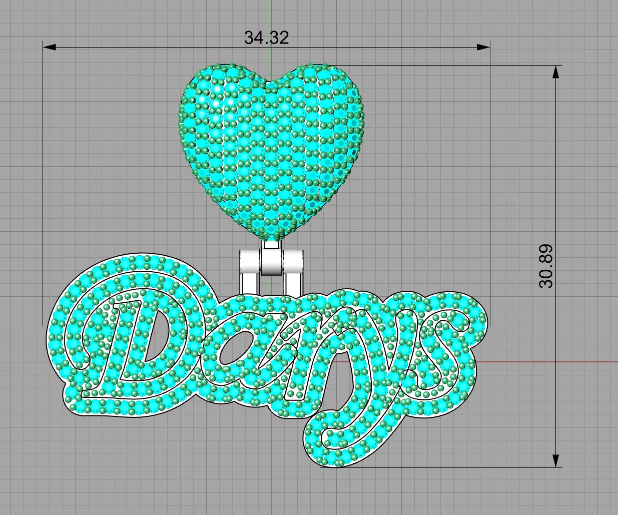 【3Dネーム・文字刻印対応】立体3Dジルコン ツートーン スクリプト ネームネックレス