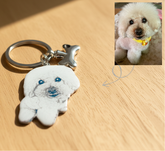 愛犬・愛猫の写真刻印ペンダント付き 遺骨カプセルキーホルダー｜メモリアルカスタム
