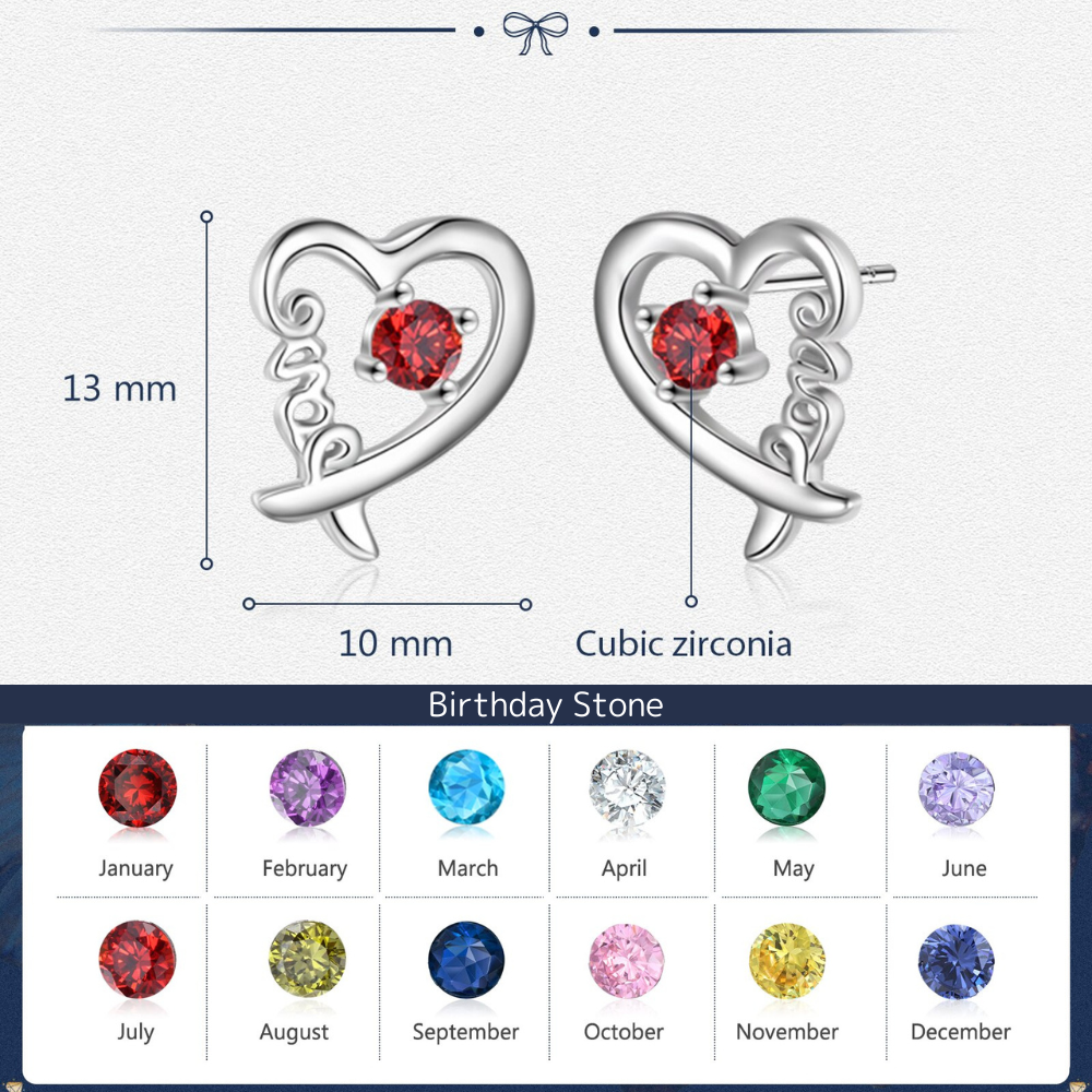 純度92.5％スターリングシルバー 輝くキュービックジルコニア誕生石 イヤリング