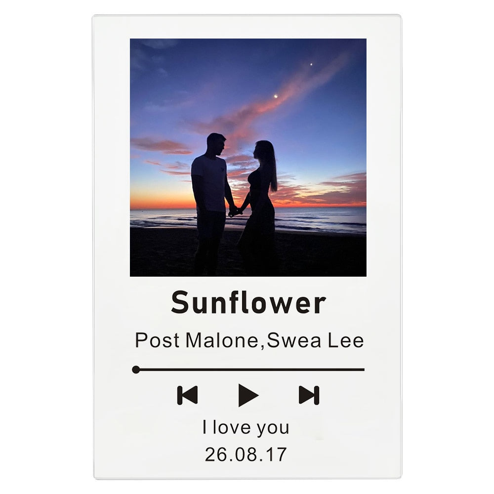 カスタマイズ制作スポティファイ音楽のアクリルフォトスタンド